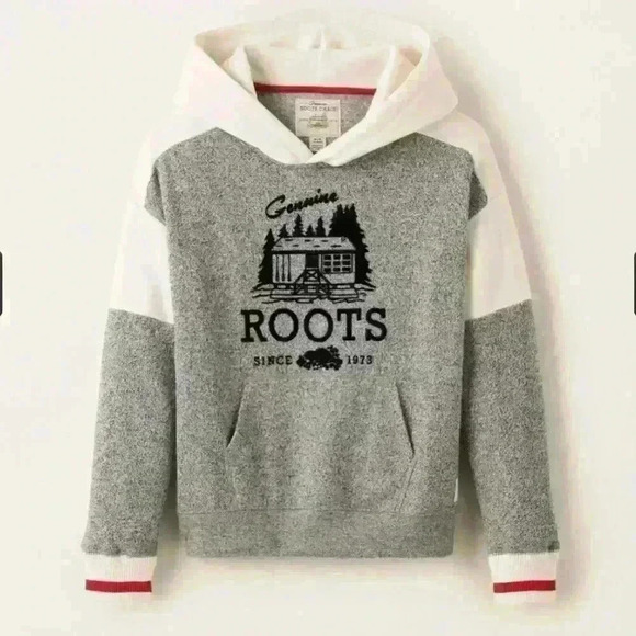 Roots Other - 🆕 NWT! ROOTS Cabin Kanga Hoodie | Gray Oat Pepper | Size 2XL Girl’s/Youth